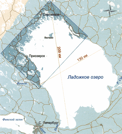 Карта северо запада ладоги